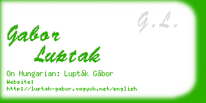 gabor luptak business card