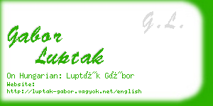 gabor luptak business card